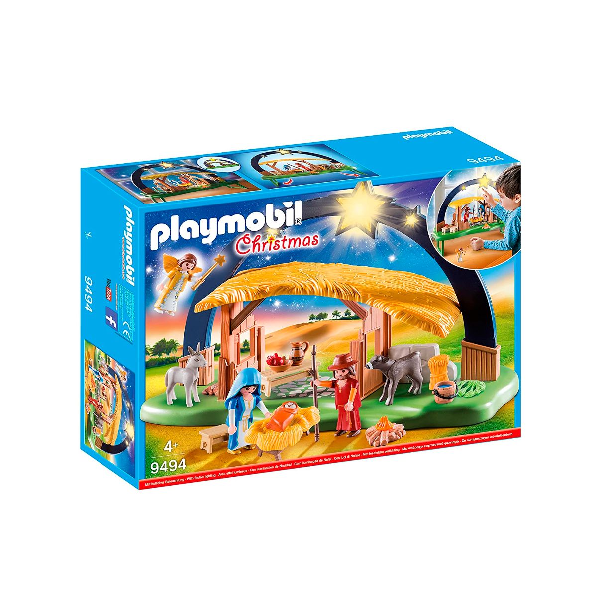 playmobil christmas belen con luz (9494)