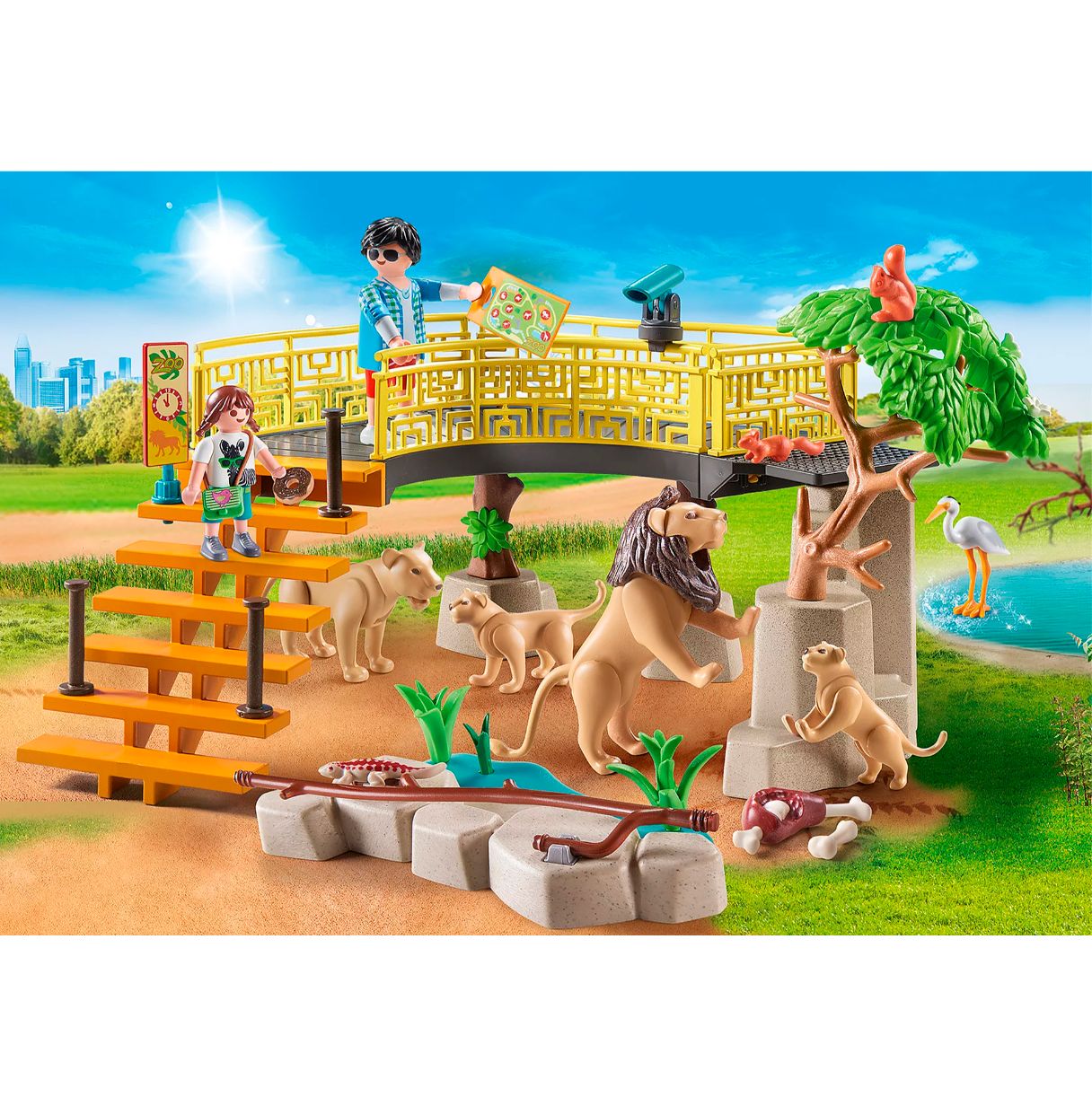 playmobil family fun leones con recinto exterior (71192)