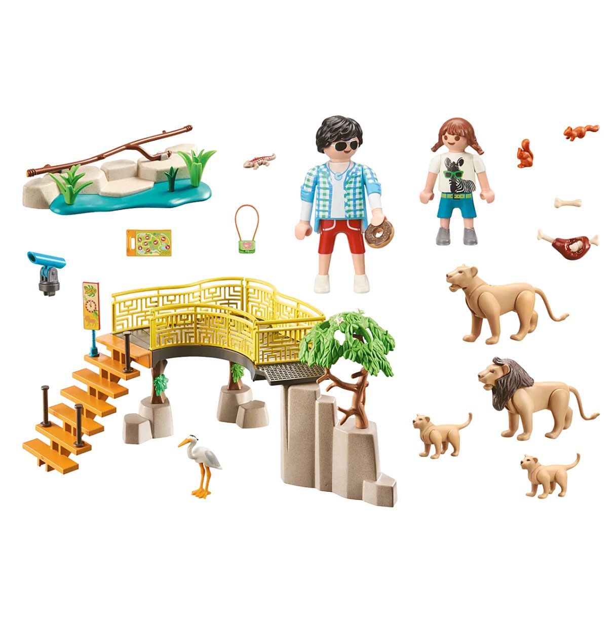 playmobil family fun leones con recinto exterior (71192)