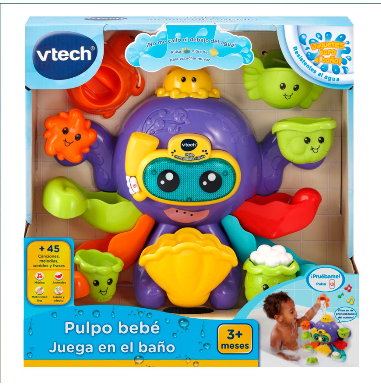 pulpo bebé juega en el baño (vtech 555222)