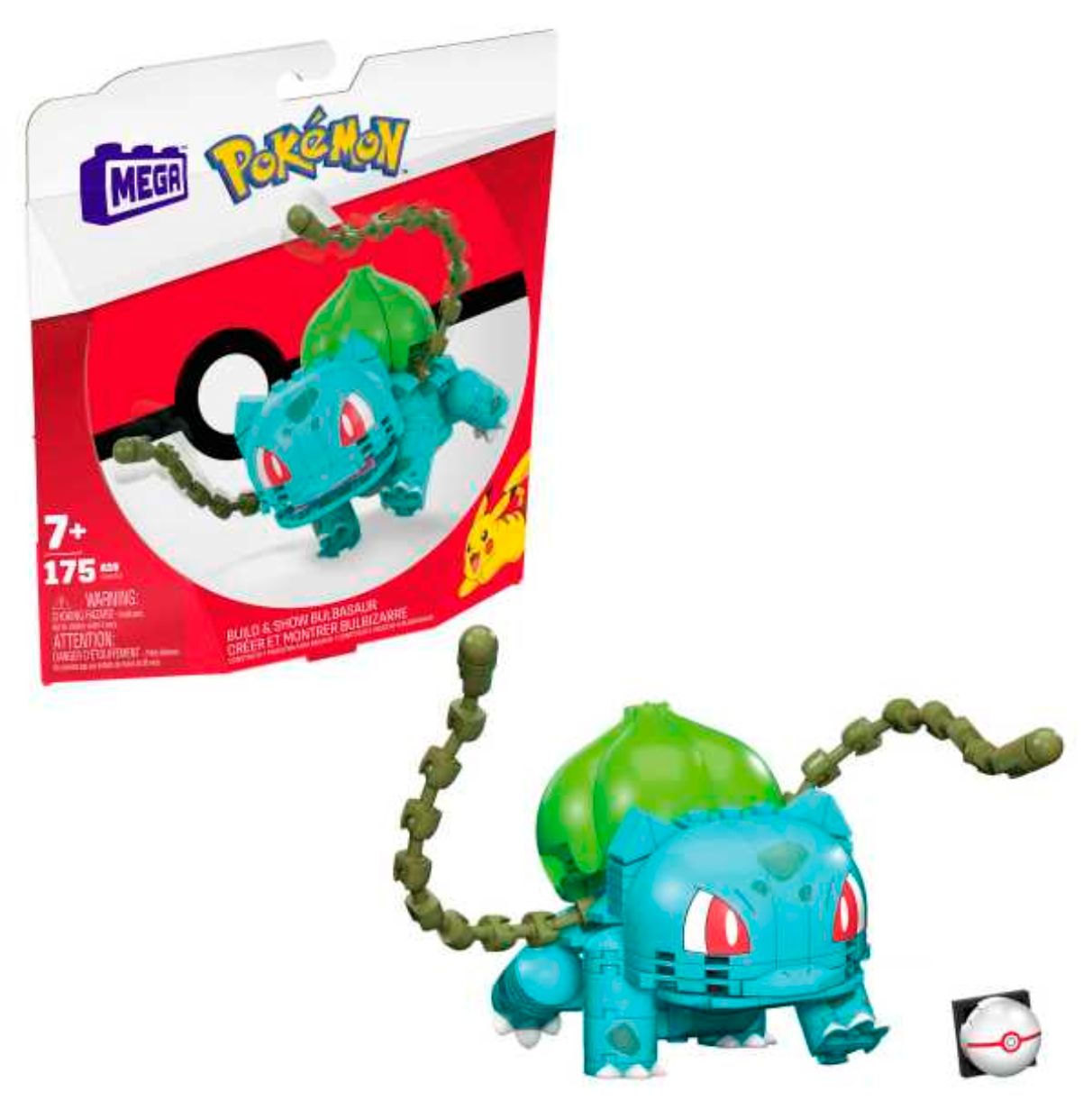 mega construx pokemon bulbasur (mattel - gvk83)