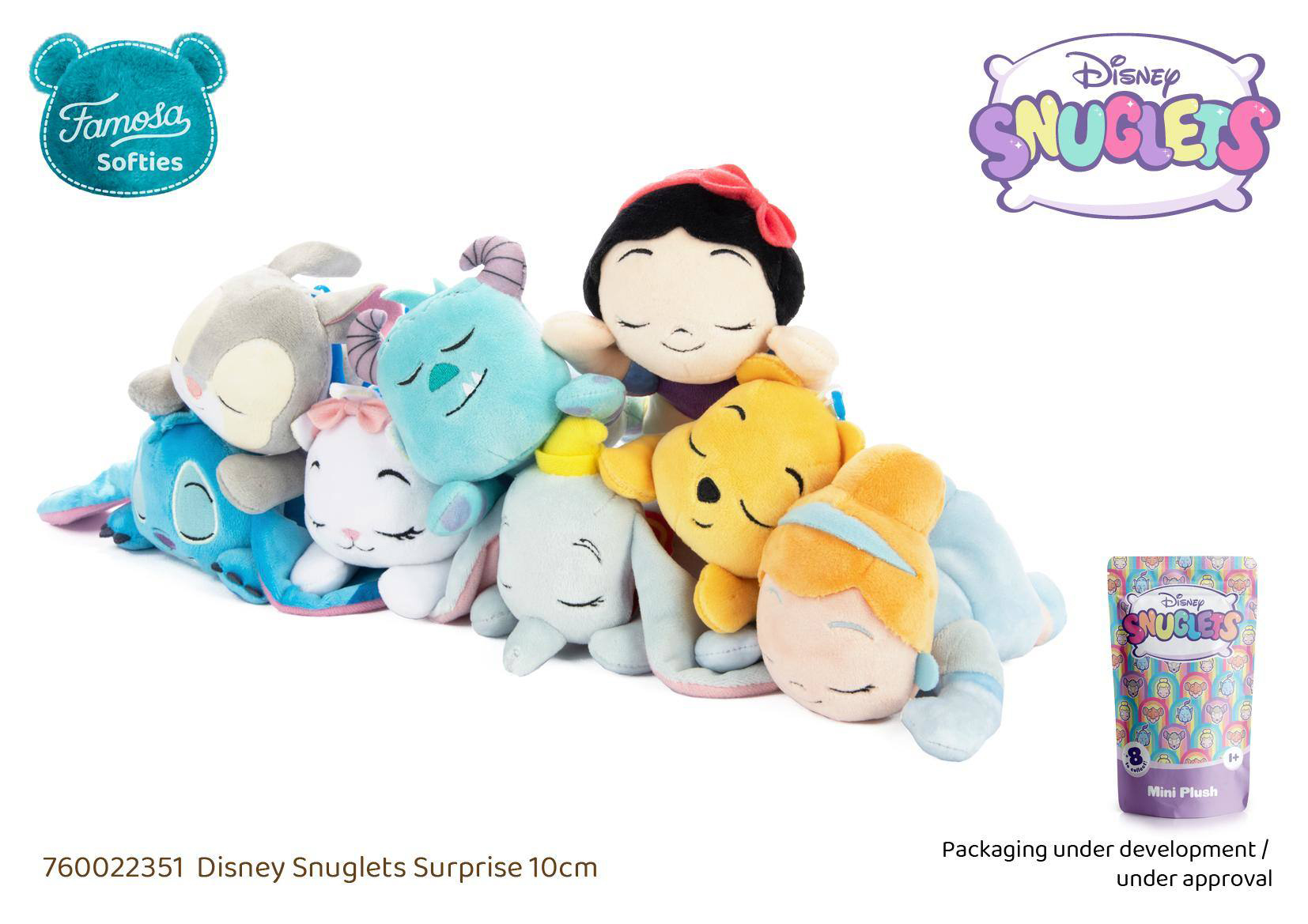 peluche disney snuglets surprise 15 cm (famosa - 760022351)