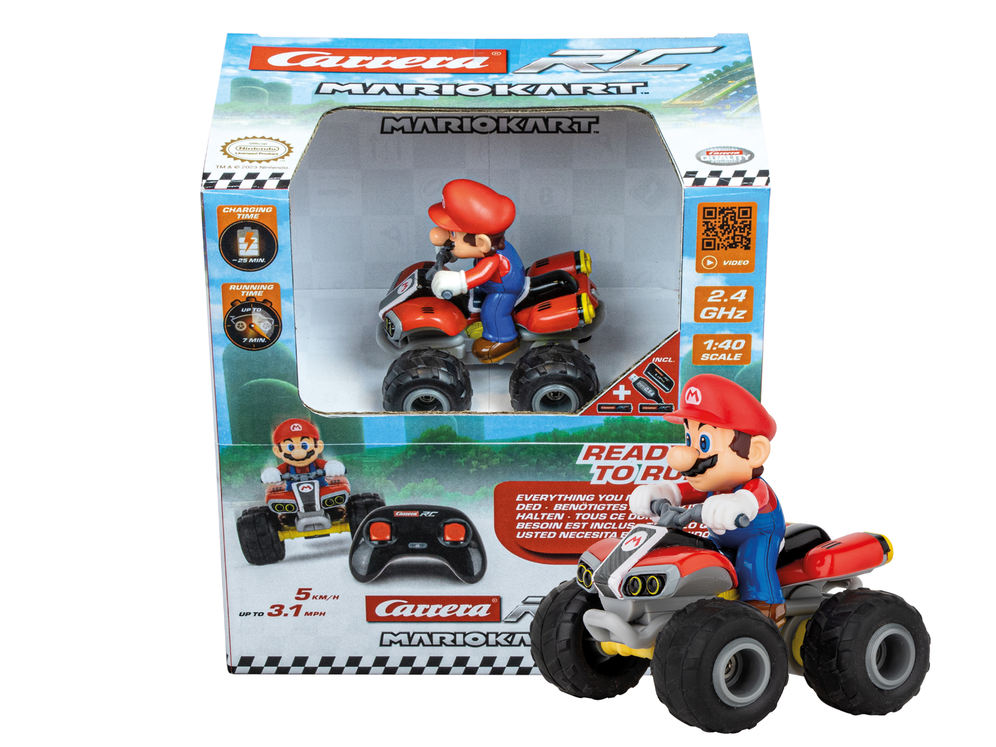 carrera quad super mario r/c 1:40 2,4ghz (soldatoys - 400020)