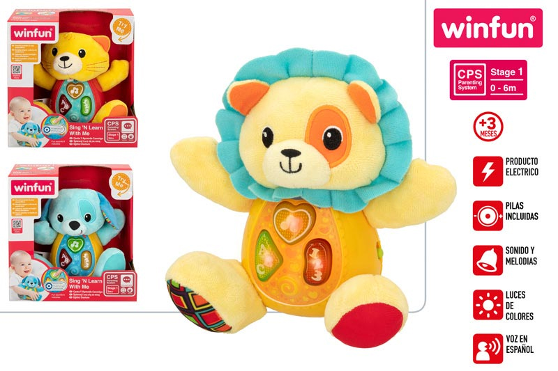 winfun peluche luz-sonido surtidos ( color baby - 42570 )