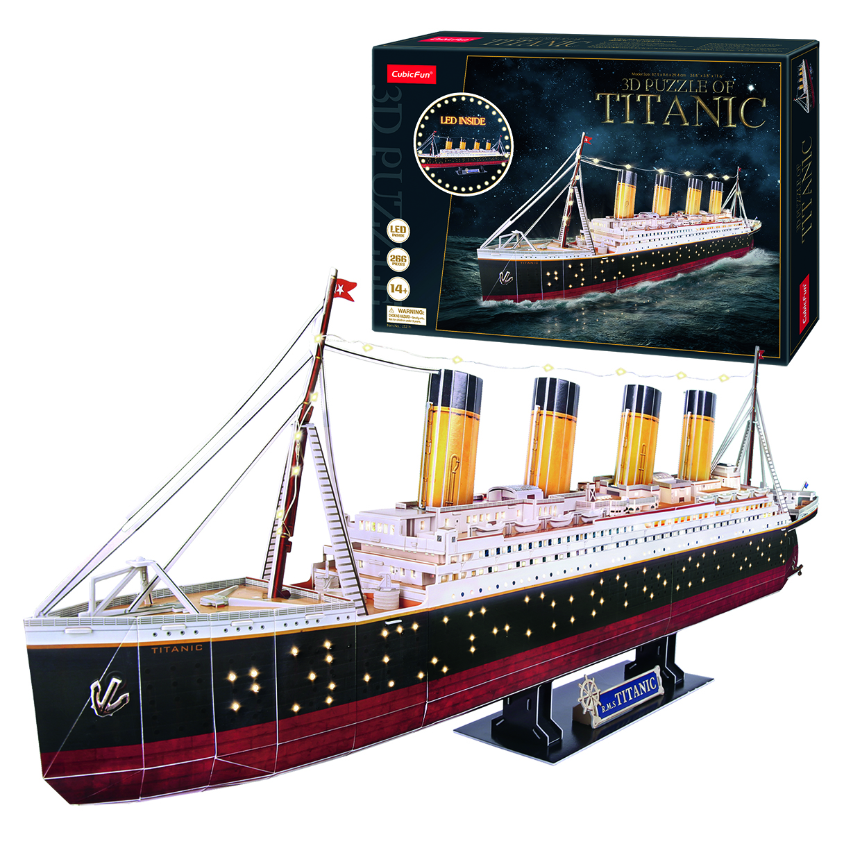 puzzle 3d led titanic  (world brands - l521h