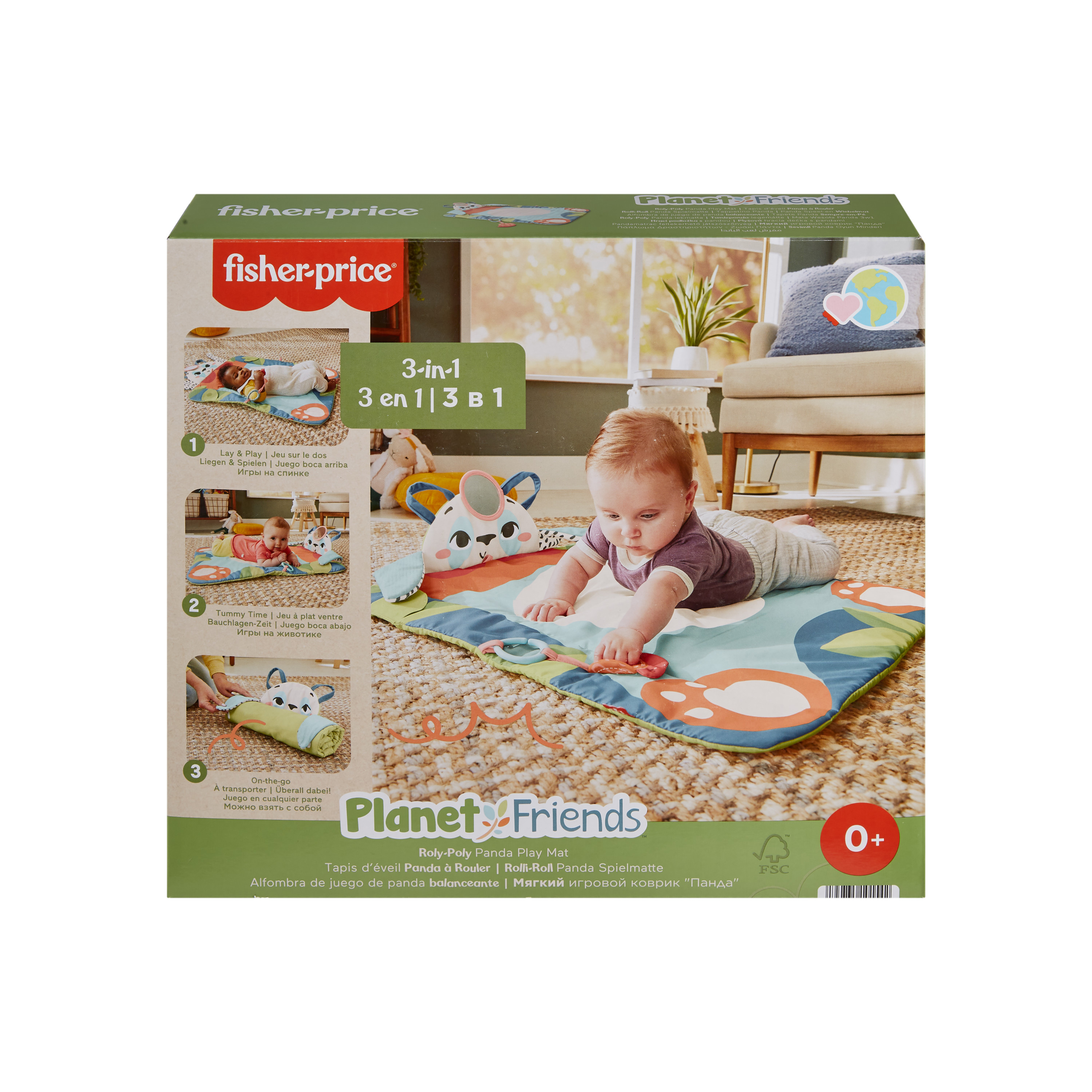 fisher-price alfombra panda 3 en 1 (mattel - hkd65)